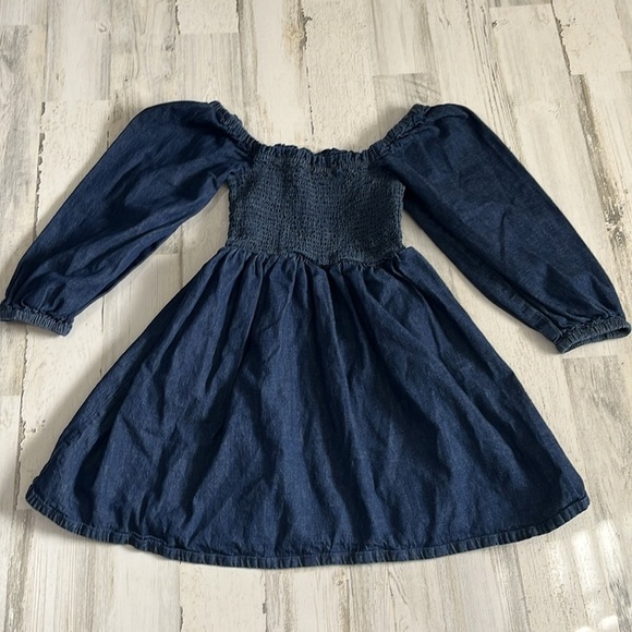 J Crew Smocked Puff Sleeve Denim Dress in Chambray Size Small - Picture 4 of 12